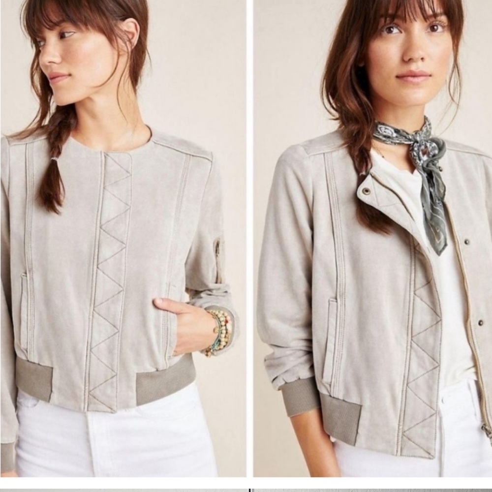 Marrakech Gray Bibiana Bomber Jacket Medium